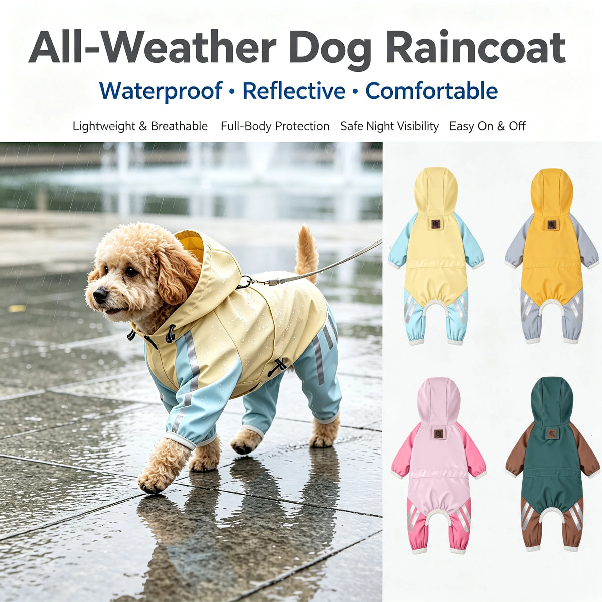 All Weather Dog Raincoat