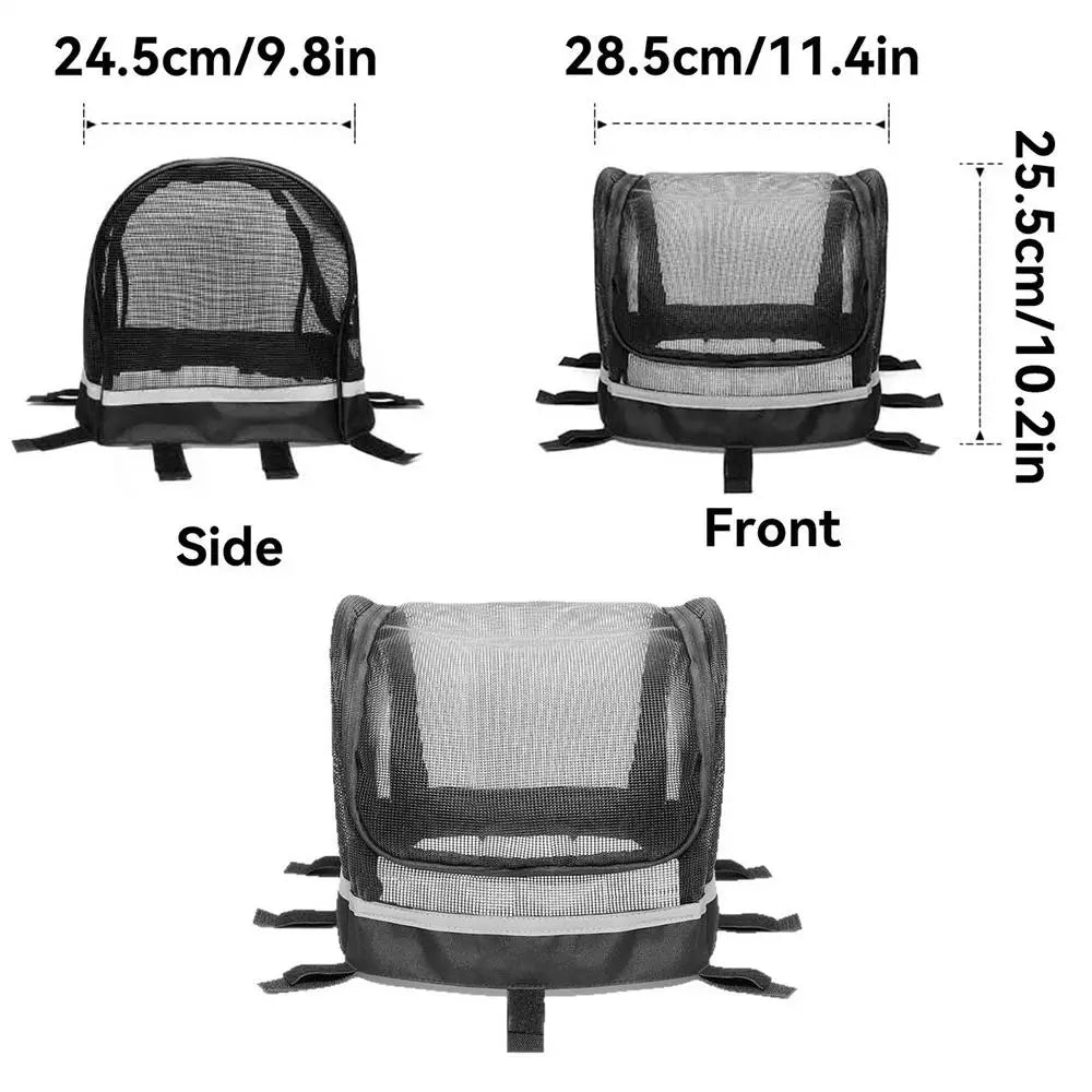 Bike Dog Basket Pet Bicycle Handlebar Carrier Folding Pet Backpack Soft Cat Carrying Box For Small Pet Outdoor Travel Daily