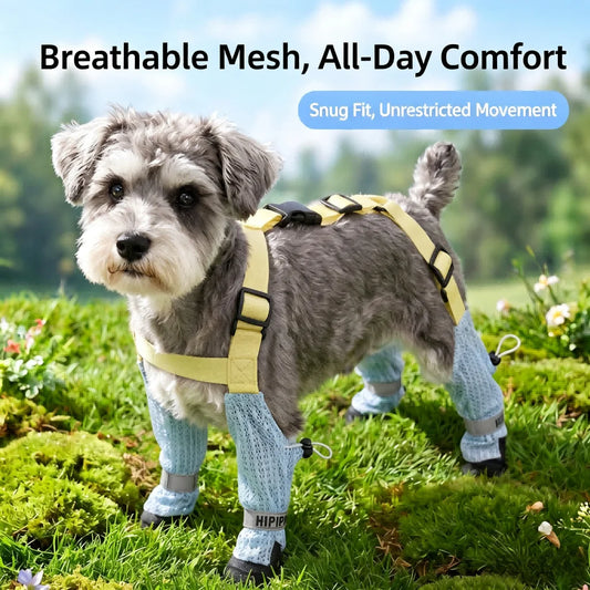 Dog Boots with Leg Covers & Adjustable Straps